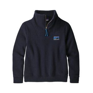 Patagonia Navy Blue Quarter Zip Woolie Fleece Pullover - Medium